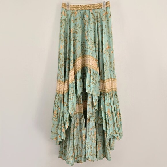 Spell Maisie Vintage Turquoise Top High low Skirt Set Top Small Skirt XS b93E - Picture 3 of 8